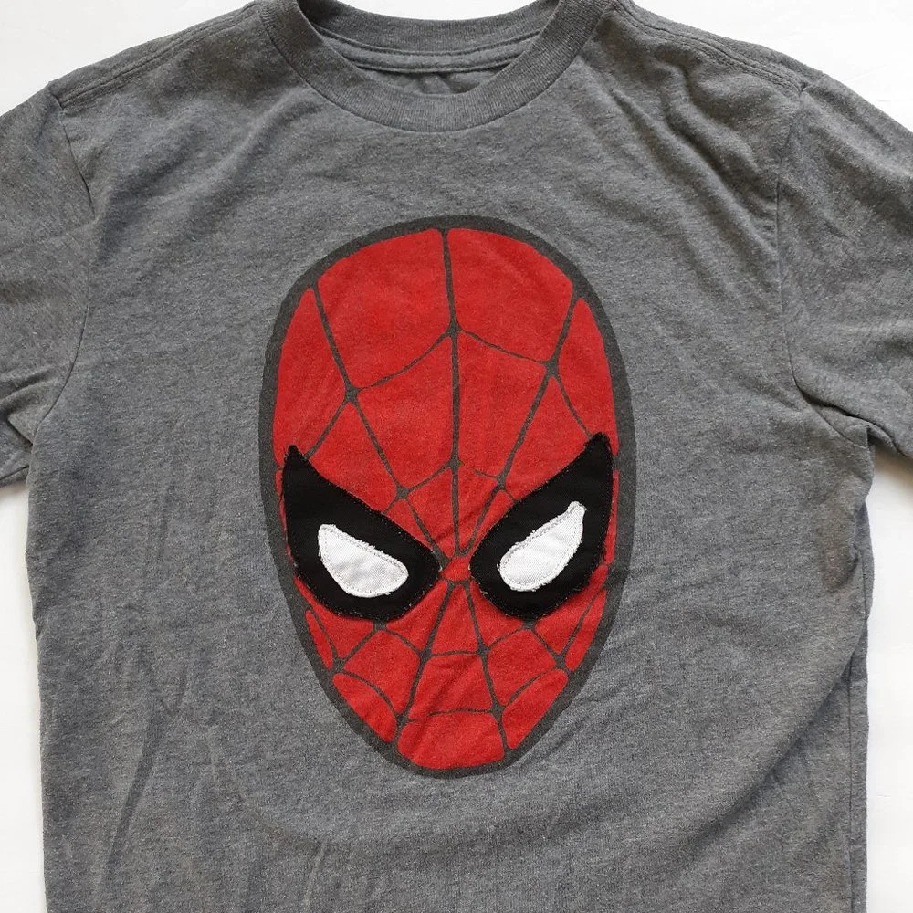 Old Navy Boys Spider-Man T-Shirt Gray Short Sleeve